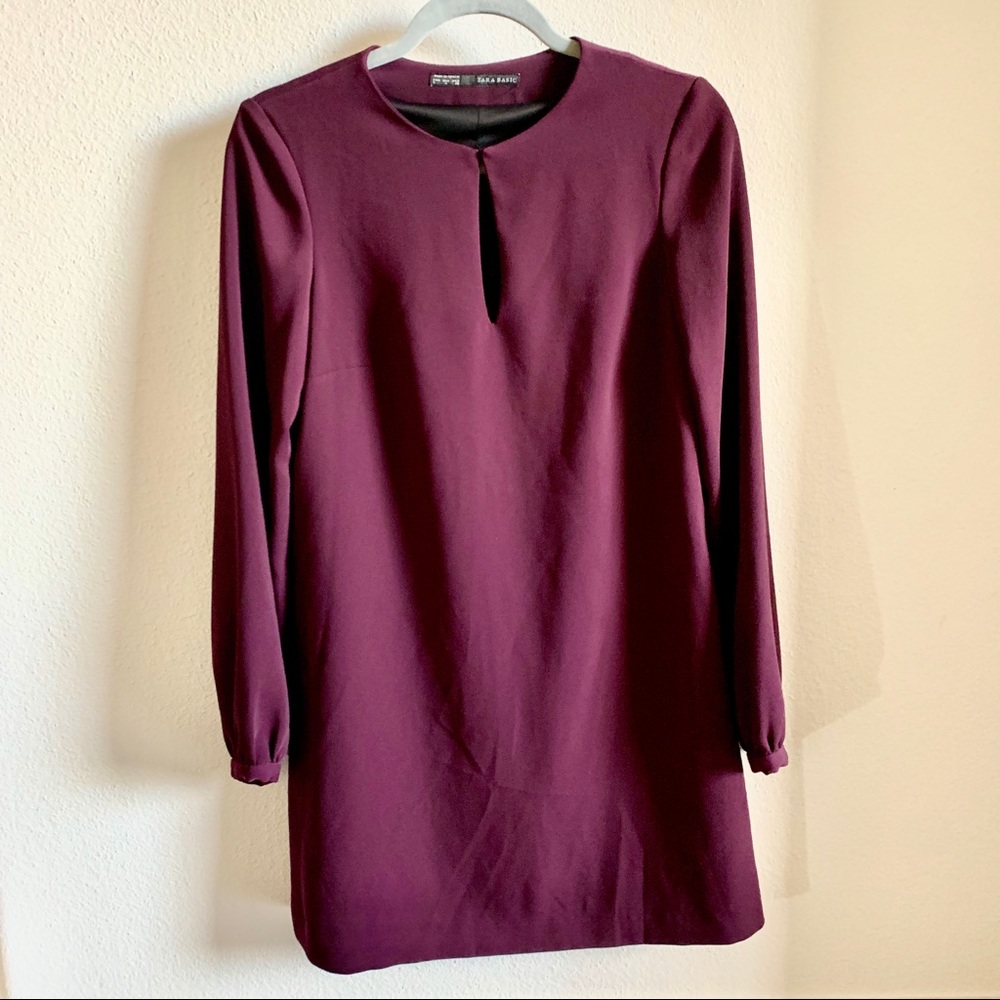 Zara Basics keyhole shift dress Size Small